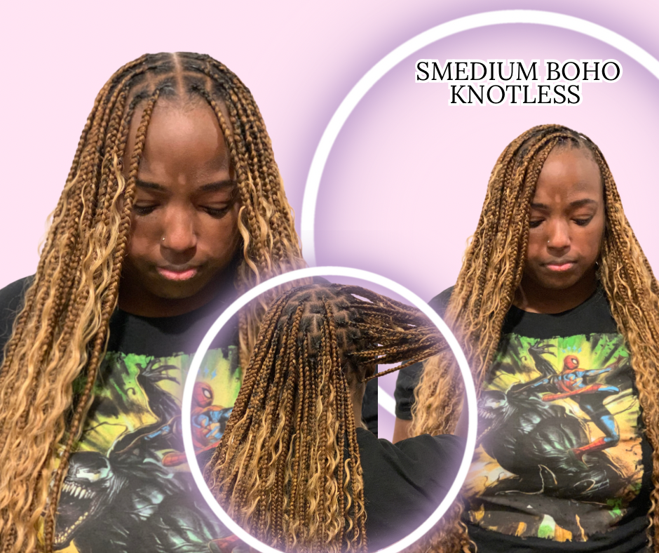 SMedium Boho Knotless (Butt Length)
